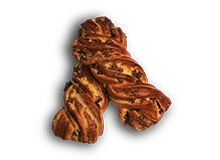 Rosca folhada com gotas de chocolate